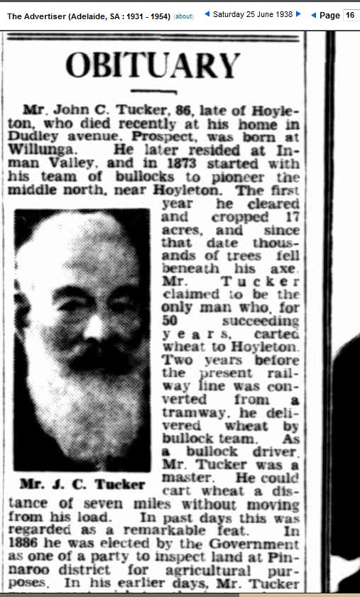 Obituary of John Charles Tucker Obituary of John Charles Tucker