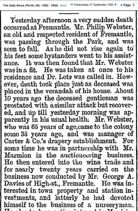 Obituary of Philip Webster Obituary of Philip Webster
