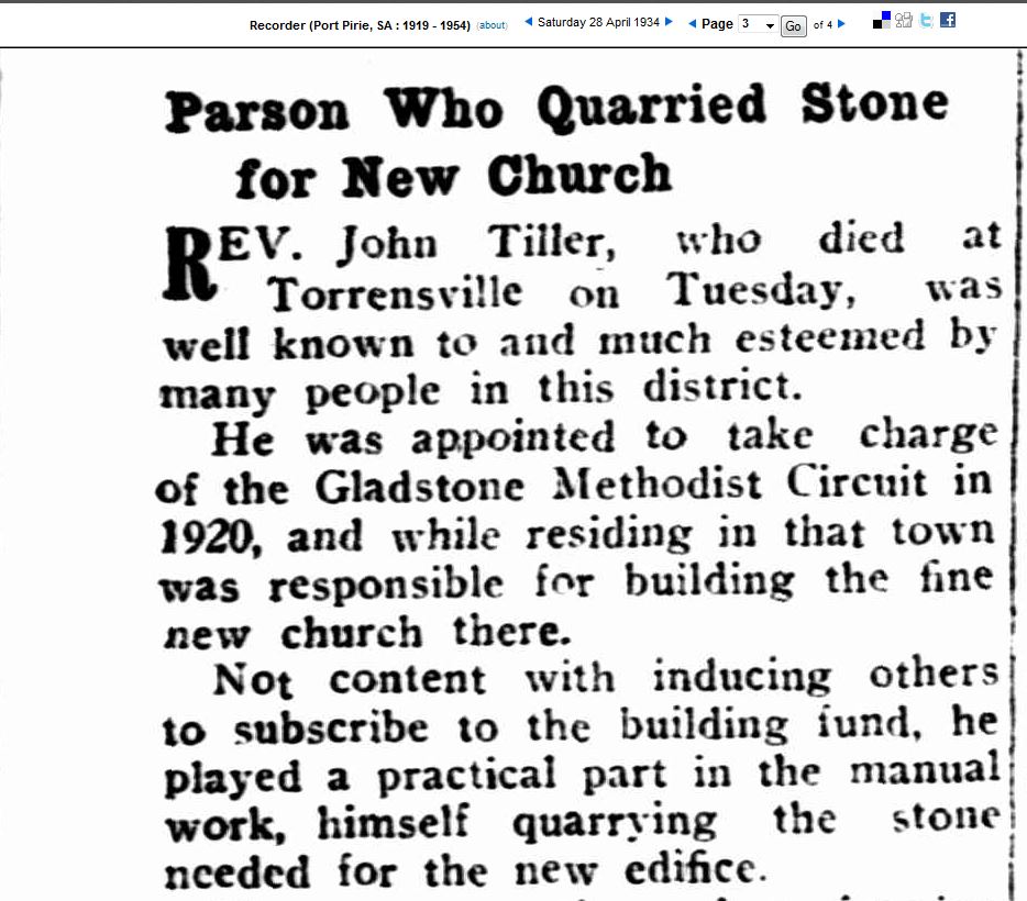Parson Who Quarried Stone for New Church Parson Who Quarried Stone for New Church