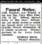 Funeral Notice Clara Ellen Potts (n. Smith) Funeral Notice Clara Ellen Potts (n. Smith)