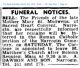 The West Australian Newspaper, Funeral Notices, Mother Mary St. Modwena (Ivy Constance Bell) The West Australian Newspaper, Funeral Notices, Mother Mary St. Modwena (Ivy Constance Bell)