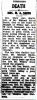 Obituary, Mary Ann Smith (n. Wall) Obituary, Mary Ann Smith (n. Wall)