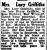 Obituary of Lucy Griffiths